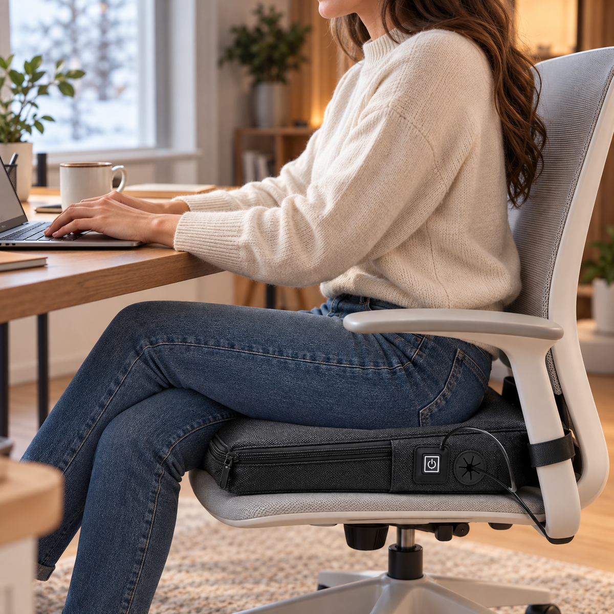 Heated Seat Cushion USB Powered with 3 Heat Settings