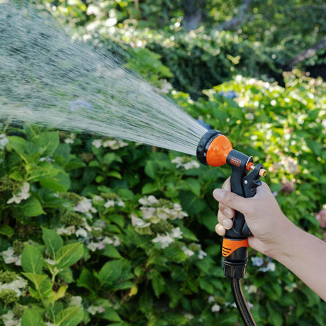 Esguicho para Mangueira de Jardim com 7 Modos de Pulverização, Gatilho de Controle e Engate Rápido
