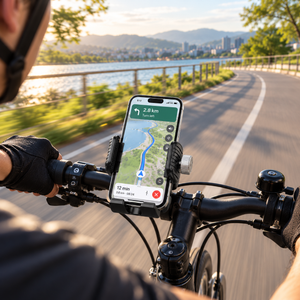 Handyhalterung Fahrrad von hinten: Befestigungsarm der Handyklemme