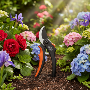 Gartenschere Bypass und Amboss für sauberes und kraftvolles Schneiden von Ästen 20 cm
