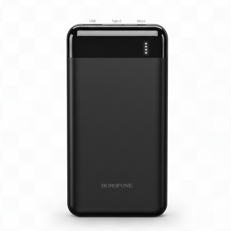 Power Bank Borofone 20.000 mAh, Încărcare Rapidă PD 20W + QC 3.0, Negru