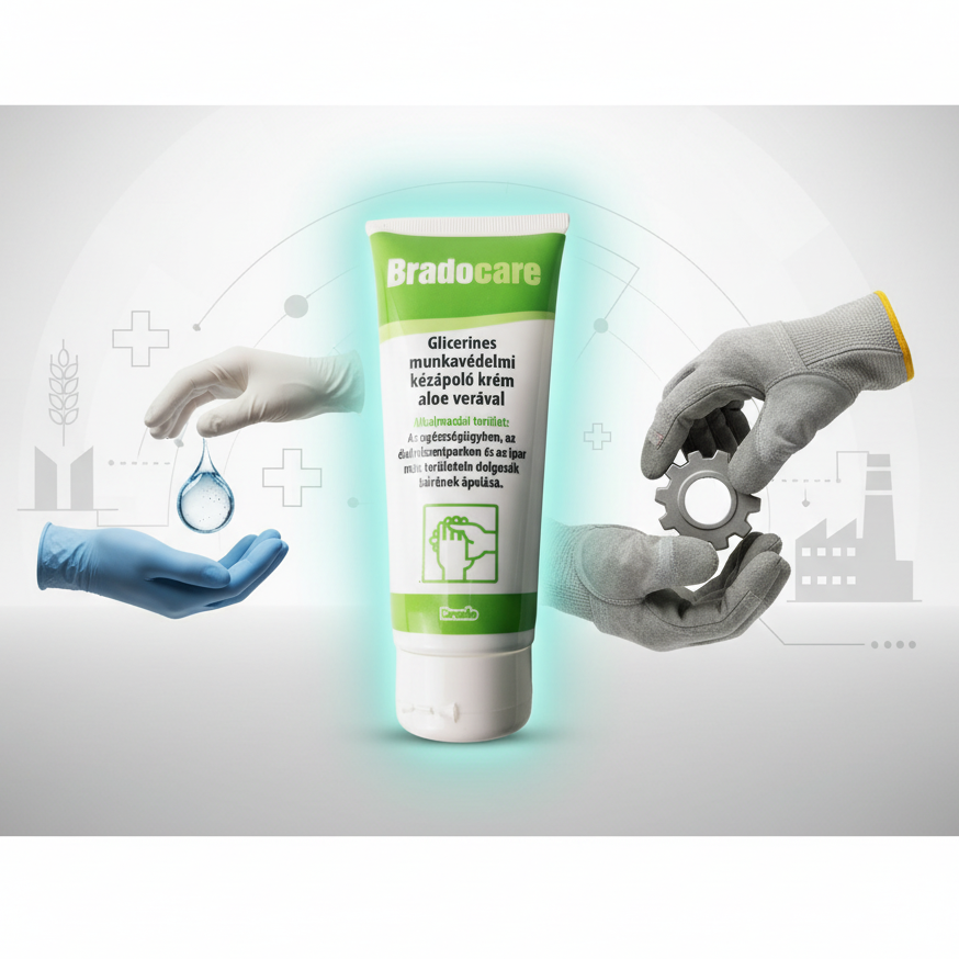 Creme de Mãos Profissional Bradocare com Glicerina e Aloe Vera 100ml