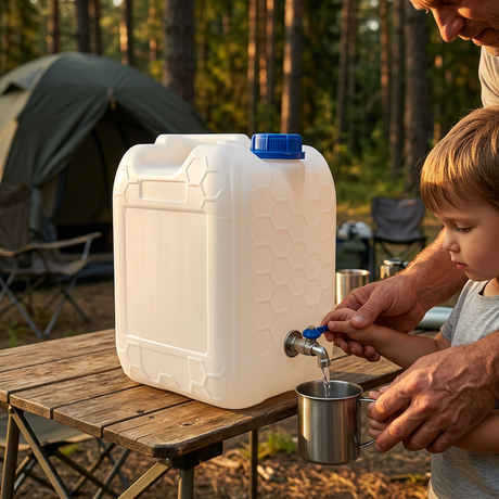 Plastic jerry can for water with Metal Tap 10/20/30 litre