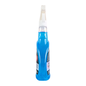 Scheibenenteiser Spray von der Seite, Flaschenform und Sprühkopf