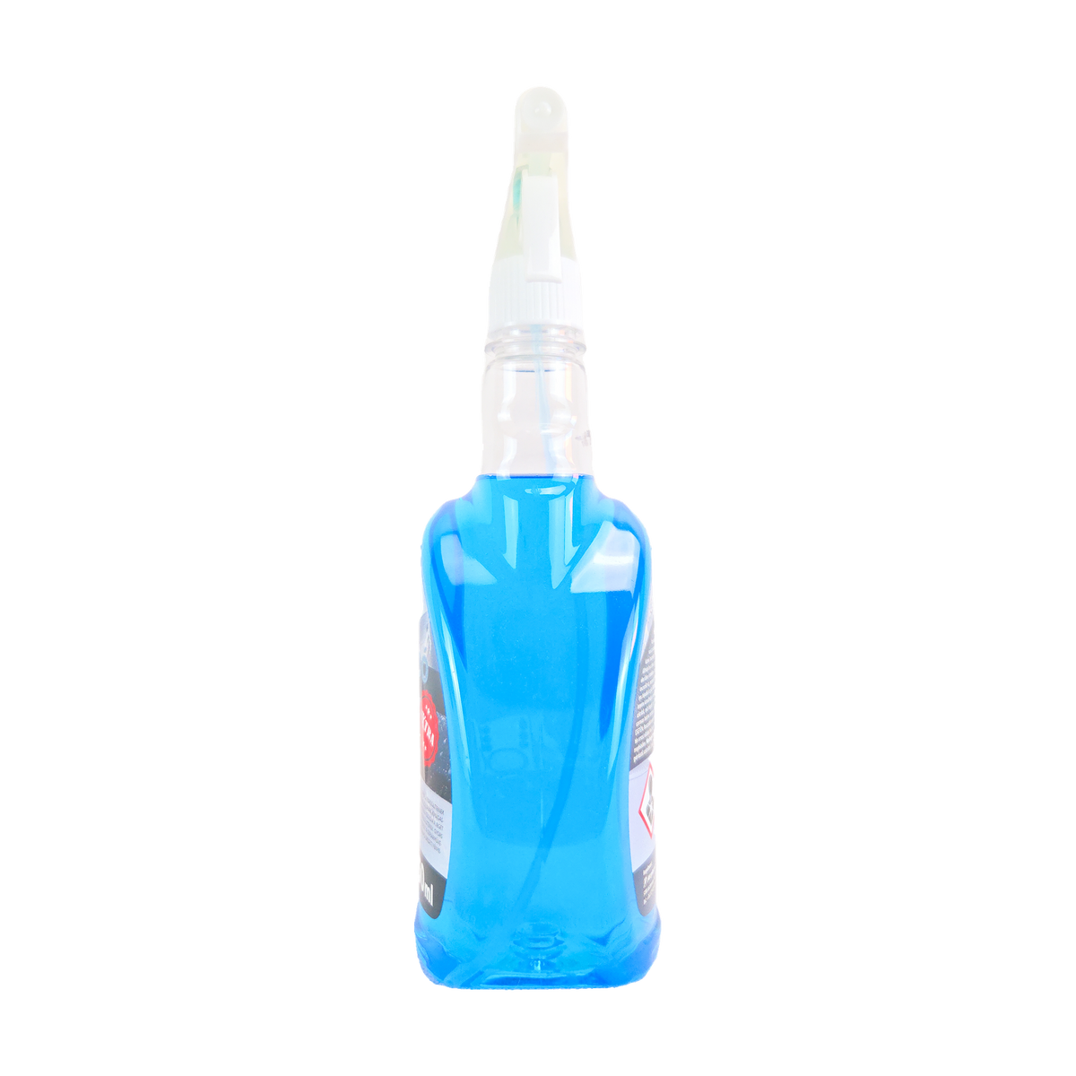 Scheibenenteiser Spray von der Seite, Flaschenform und Sprühkopf, 750 ml