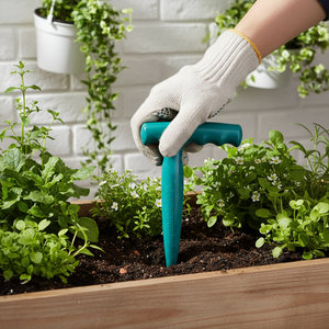 Garten-Pflanzholz für perfekte Pflanztiefe und schnelleres Gärtnern
