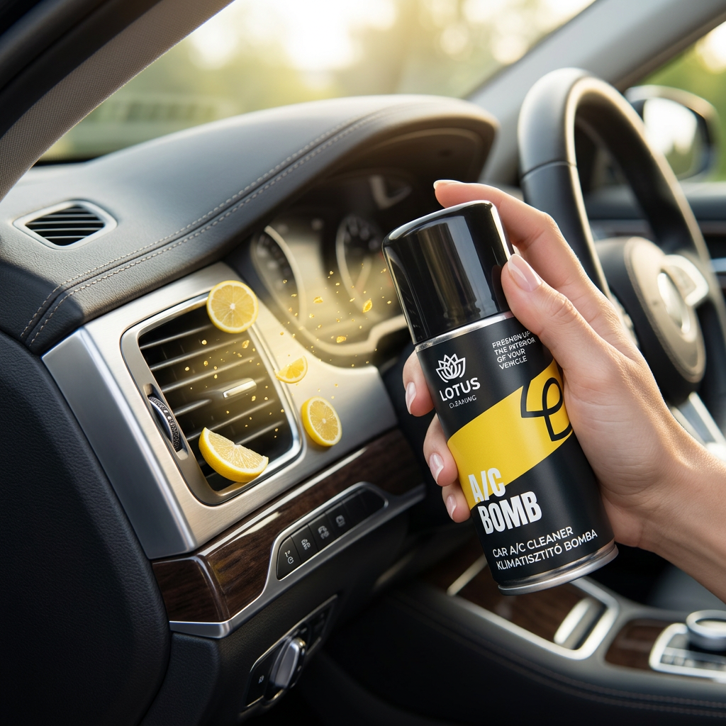 Car Air Conditioner Cleaning Spray (Bomb) – Lemon Scent, 100ml