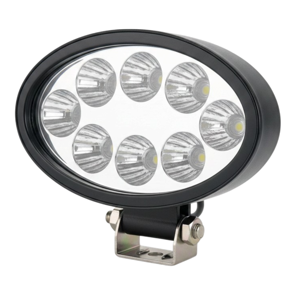 Oval LED Work Light wide flood beam 1800 lm E9
