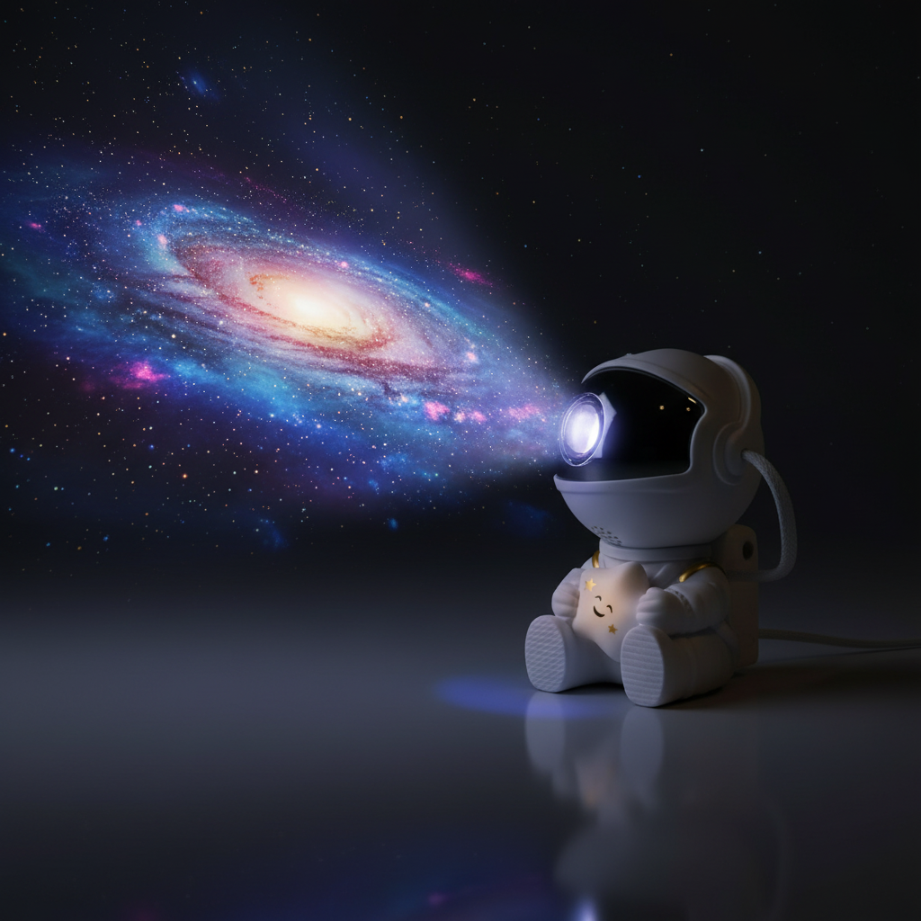 Mini Galaxy Project Mini Astronaut Galaxy Projector – White. – Convoy Vibe