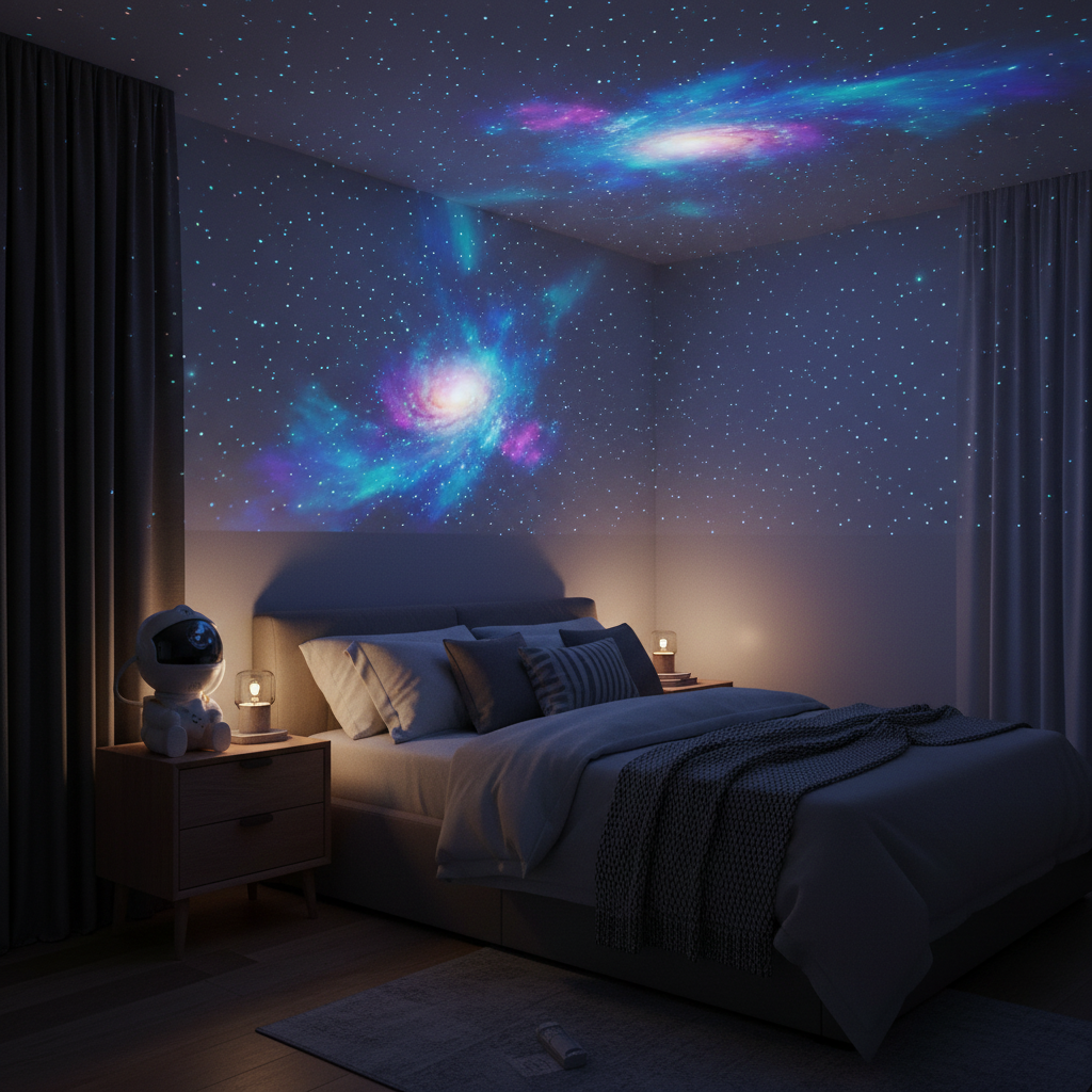 Mini Galaxy Project Mini Astronaut Galaxy Projector – White. – Convoy Vibe