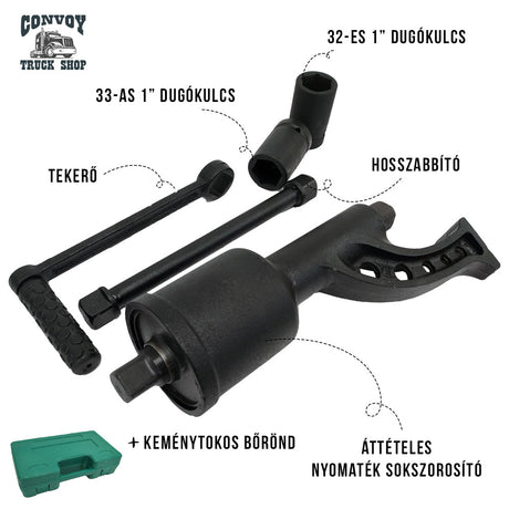 Torque Multiplier Lug Nut Wrench with Gear Reduction