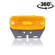 Luce di posizione laterale LED ambra con supporto arrotondato 12/24V