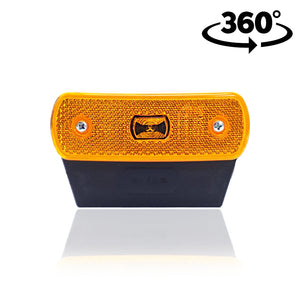 LED Position Lamp with Rounded Holder - Amber