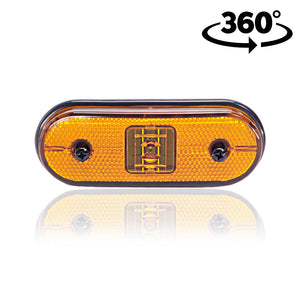 Aspöck Unipoint LED Position Lamp with Amber Bracket for Schmitz