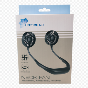 Neck Fan with Flexible Arms and 3 Speed Levels, 2W – Black