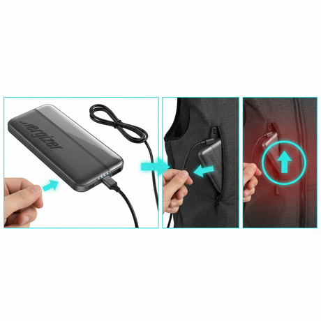 Power bank Energizer pentru vestă încălzită, cu încărcare rapidă USB-C și 3 ieșiri