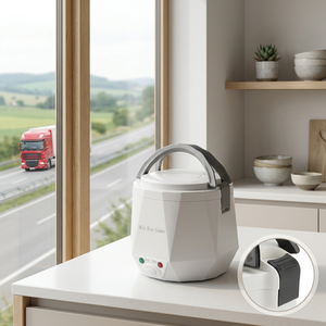 Electric Rice Cooker Portable for Trucks 1.3L, Easy Cooking Anywhere