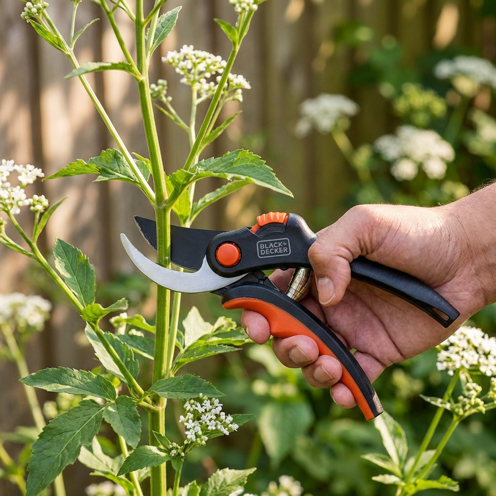 Gartenschere Bypass und Amboss für sauberes und kraftvolles Schneiden von Ästen 20 cm
