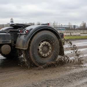 LKW-Kotflügel Halbbogen mit Montagehalterungen 700 × 450 mm